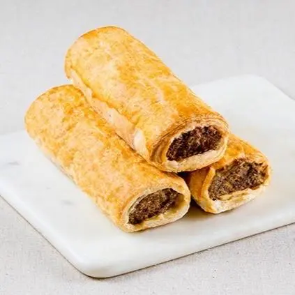 Golden flaky sausage roll